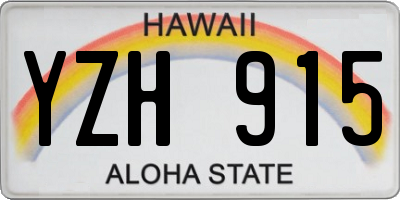 HI license plate YZH915