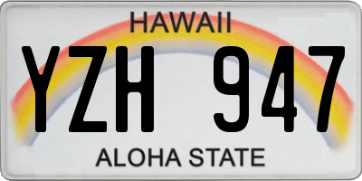 HI license plate YZH947