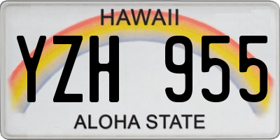 HI license plate YZH955