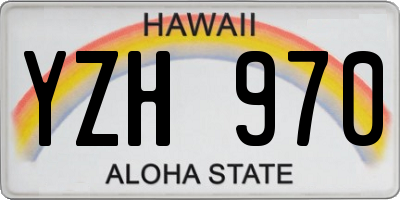 HI license plate YZH970