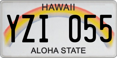 HI license plate YZI055