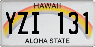 HI license plate YZI131