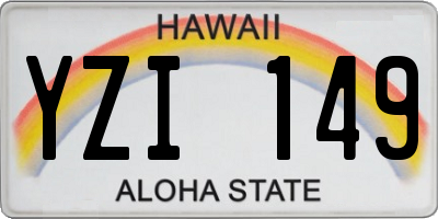 HI license plate YZI149