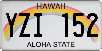 HI license plate YZI152
