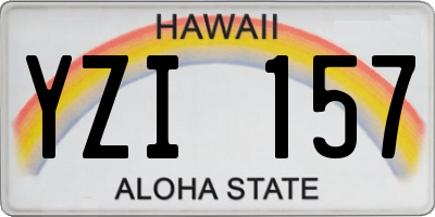 HI license plate YZI157