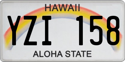 HI license plate YZI158