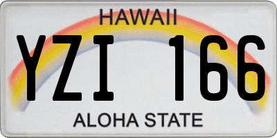 HI license plate YZI166