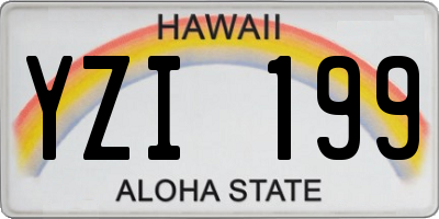 HI license plate YZI199