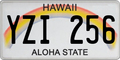 HI license plate YZI256