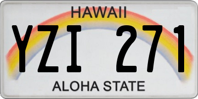 HI license plate YZI271