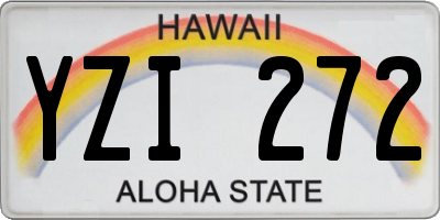 HI license plate YZI272
