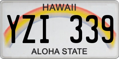 HI license plate YZI339