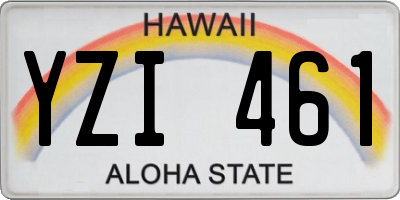 HI license plate YZI461