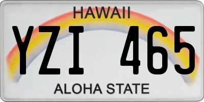 HI license plate YZI465