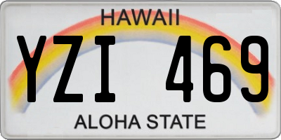 HI license plate YZI469