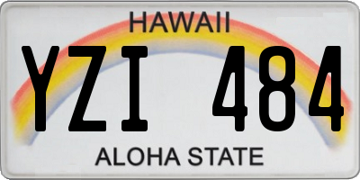 HI license plate YZI484