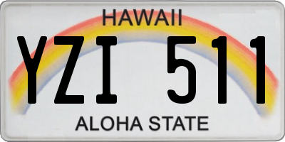 HI license plate YZI511