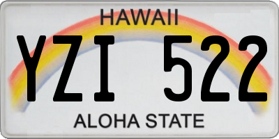 HI license plate YZI522