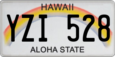 HI license plate YZI528