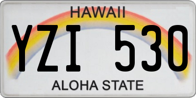 HI license plate YZI530