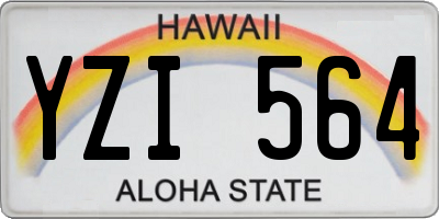 HI license plate YZI564