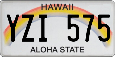 HI license plate YZI575