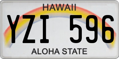HI license plate YZI596