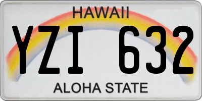 HI license plate YZI632