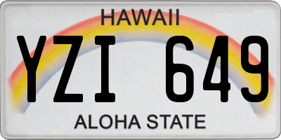 HI license plate YZI649