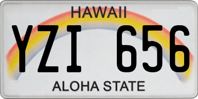 HI license plate YZI656