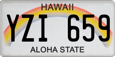 HI license plate YZI659