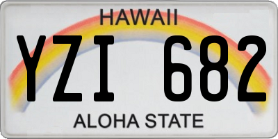 HI license plate YZI682