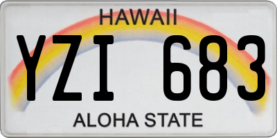 HI license plate YZI683
