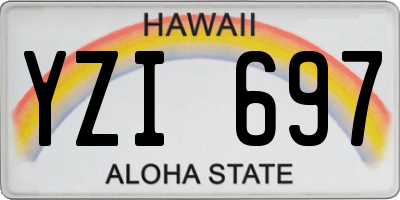 HI license plate YZI697