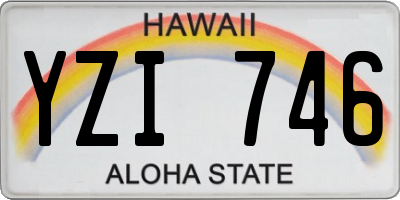 HI license plate YZI746