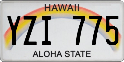 HI license plate YZI775