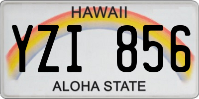 HI license plate YZI856