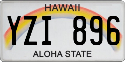 HI license plate YZI896