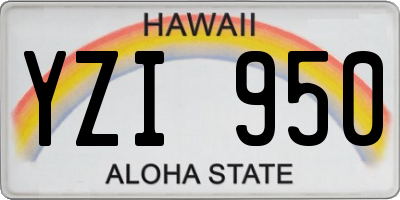HI license plate YZI950