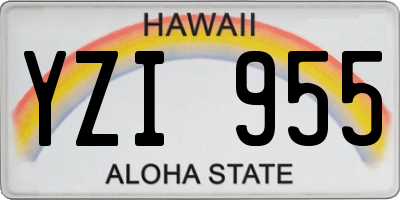HI license plate YZI955