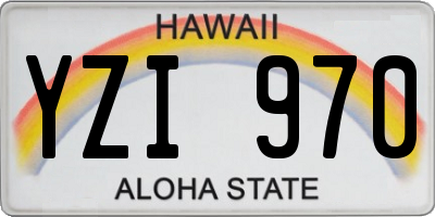 HI license plate YZI970