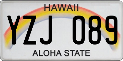 HI license plate YZJ089