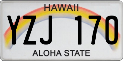 HI license plate YZJ170