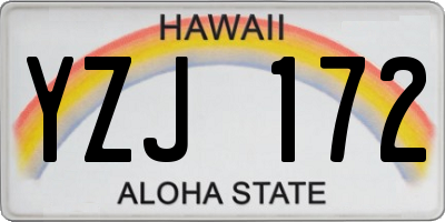 HI license plate YZJ172