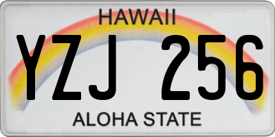 HI license plate YZJ256