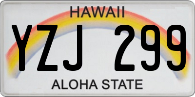 HI license plate YZJ299