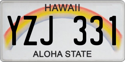 HI license plate YZJ331