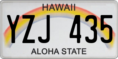 HI license plate YZJ435
