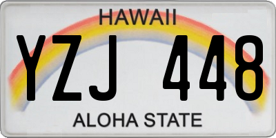 HI license plate YZJ448