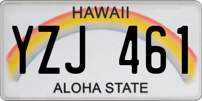 HI license plate YZJ461
